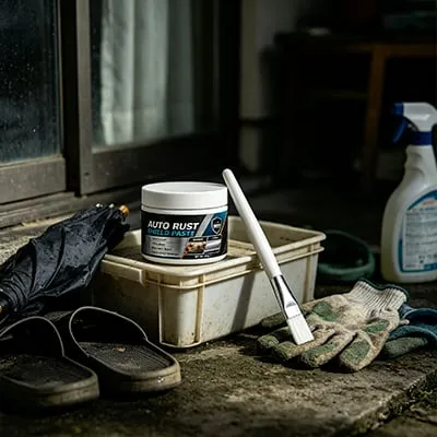 Rust coating product and brushes